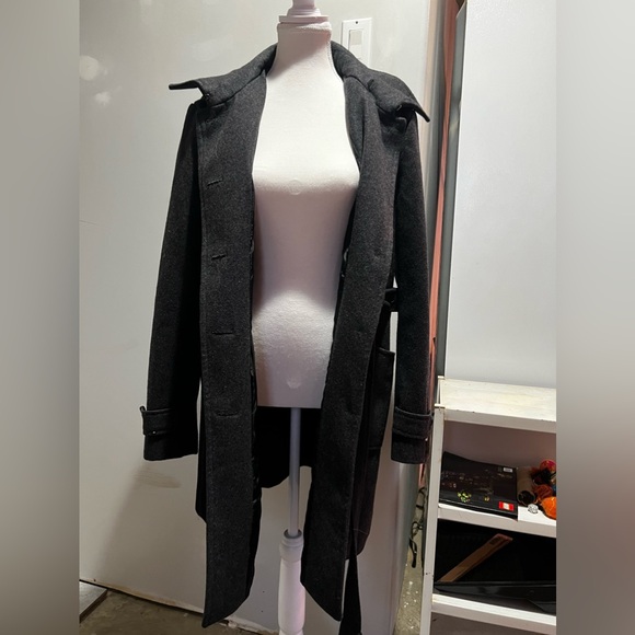 Dark Grey Wool Blend Jacket - Picture 3 of 7